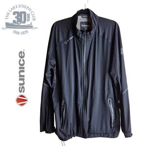 Sunice Black Men's Windbreaker Golf Jacket From Lake Joseph Club
